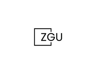 ZGU letter initial logo design vector illustration