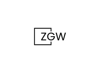 ZGW letter initial logo design vector illustration