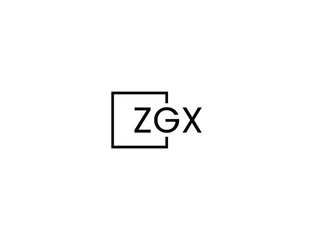 ZGX letter initial logo design vector illustration