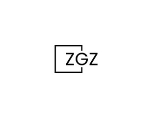 ZGZ letter initial logo design vector illustration