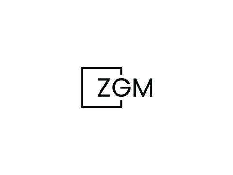 ZGM letter initial logo design vector illustration