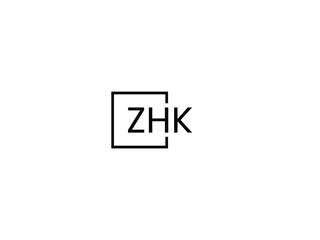 ZHK letter initial logo design vector illustration