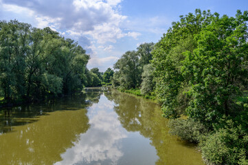 Fototapeta na wymiar natural river rott near neuhaus in germany