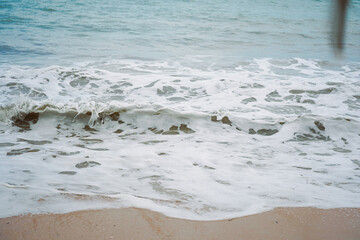 Fototapeta premium sea waves on the beach