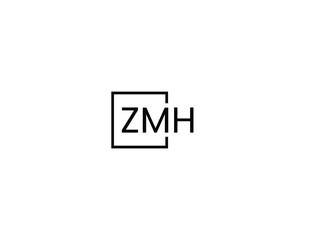 ZMH letter initial logo design vector illustration