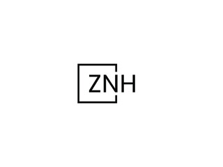ZNH letter initial logo design vector illustration