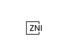 Obraz premium ZNI letter initial logo design vector illustration