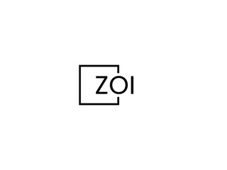 Fototapeta premium ZOI letter initial logo design vector illustration