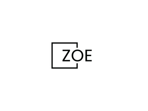 ZOE letter initial logo design vector illustration