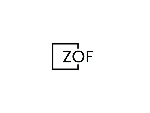 ZOF letter initial logo design vector illustration