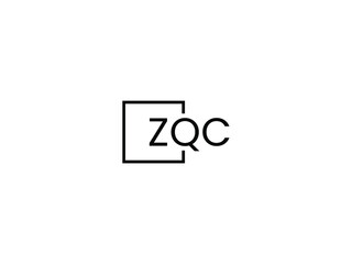 ZQC letter initial logo design vector illustration