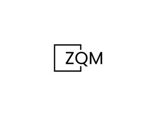 ZQM letter initial logo design vector illustration