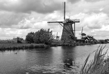 The 19 windmills of “Kinderdijk“ are one of the best-known Dutch tourist sites and world...