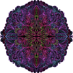 Vector illustration of mandala. Light, peace and spirit concept. Tattoo, spiritual yoga. - 508620284