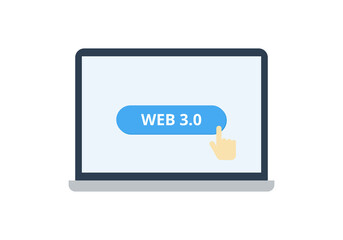 Web 3.0 vector. Technology concept. Flat illustration on white background.