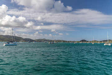 Bay view in Sainte-Anne, Martinique, France