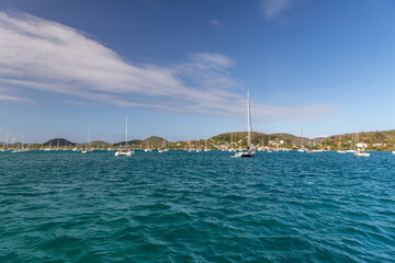 Bay view in Sainte-Anne, Martinique, France