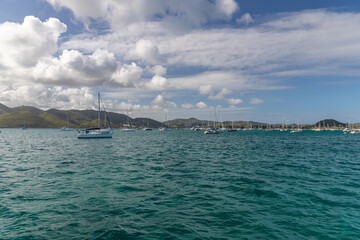 Bay view in Sainte-Anne, Martinique, France