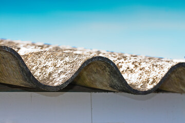 Dangerous asbestos roof detail - one of the most dangerous materials in the construction industry