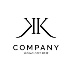 Initial Letter KK Icon Vector Logo Template Illustration Design