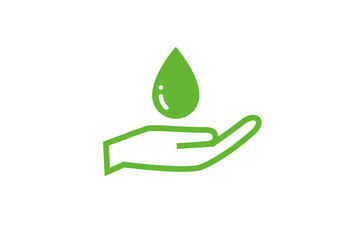 手と水のエコロジーアイコン