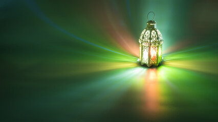 Fototapeta na wymiar colorful brighten lantern in traditional style
