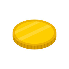Gold coin vector icon