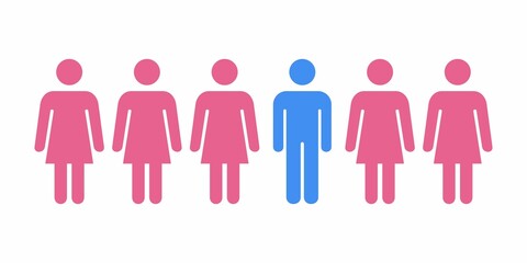 group of people illustration vector,woman and man icon.