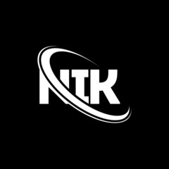 NIK logo. NIK letter. NIK letter logo design. Initials NIK logo linked with circle and uppercase monogram logo. NIK typography for technology, business and real estate brand. - obrazy, fototapety, plakaty