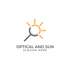 Logo search or discovery, logo search by combination, lab, moon, location, check, wave and sun. Logo with simple illustration editing.