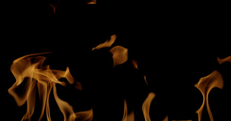 Fire Flames Igniting And Burning, Fiery orange glowing. Abstract background on the theme of fire....