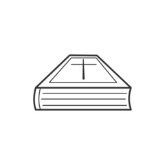 Bible icon. Vector illustration of a scripture book.