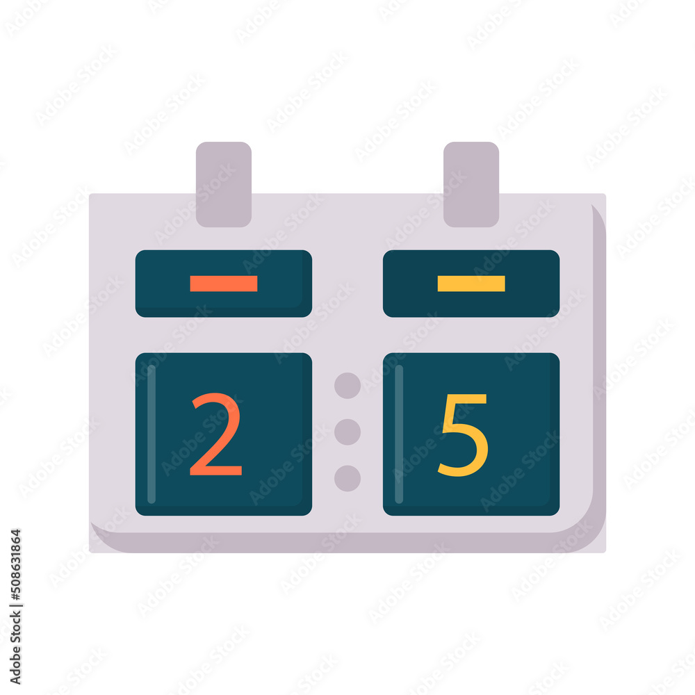 Poster Scoreboard vector flat icon for web isolated on white background EPS 10 file