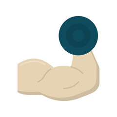 Weightlifting vector flat icon for web isolated on white background EPS 10 file