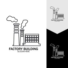 FACTORY BUILDING ICONS VECTOR