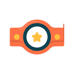 Wrestling Belt vector flat icon for web isolated on white background EPS 10 file