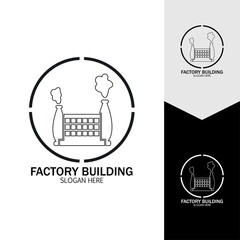 FACTORY BUILDING ICONS VECTOR