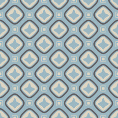 Abstract light blue tiles, polka dots. The decor is suitable for print, fabrics, cups, packaging, notebooks, interior, kitchen, carpet.