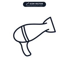 hair dryer icon symbol template for graphic and web design collection logo vector illustration