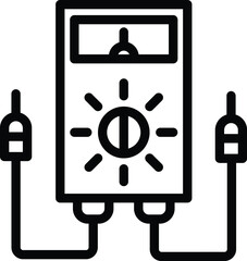 Voltmeter Vector Icon Design Illustration
