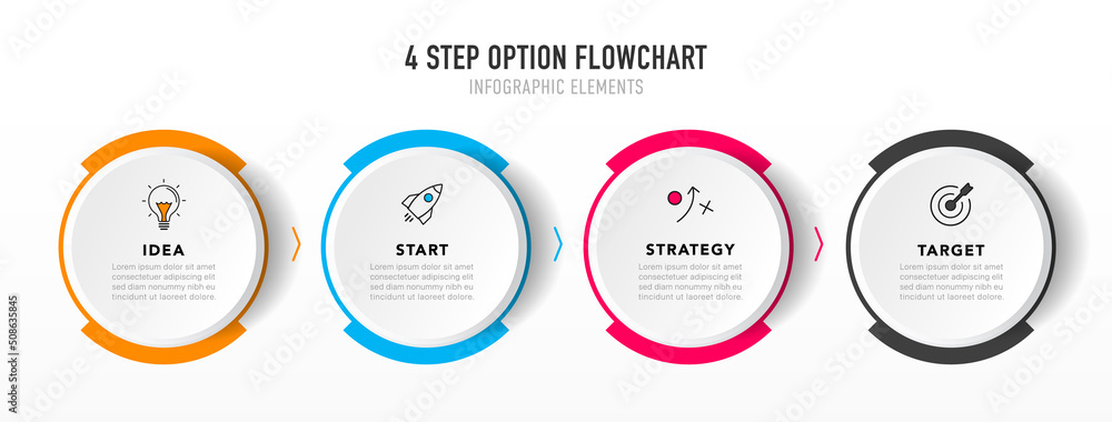 Poster timeline infographic design with 4 options or steps. infographics for business concept. can be used 