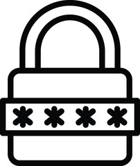 Password Vector Icon Design Illustration