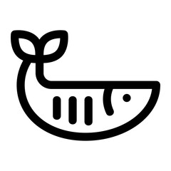 Fish Line Icon Vector