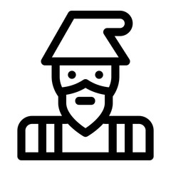 Gnome Line Icon Vector