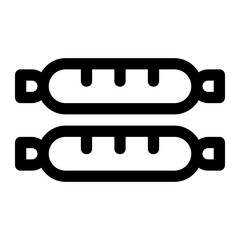 Sausage Line Icon Vector