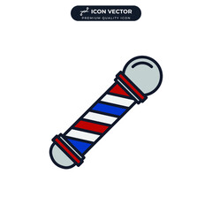 barber pole icon symbol template for graphic and web design collection logo vector illustration