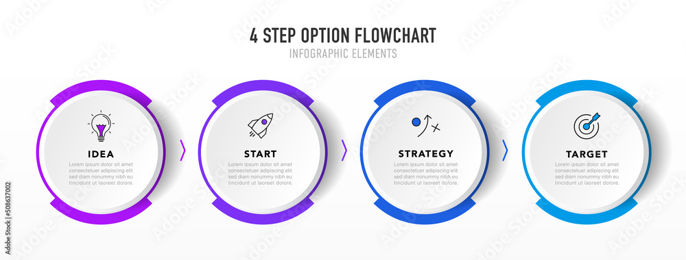 Poster timeline infographic design with 4 options or steps. infographics for business concept. can be used 