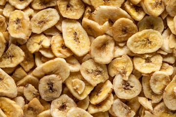 Close-up view of dried banana
