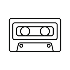 Cassette vecletor icon color editable