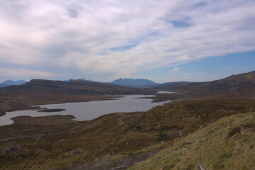 landscape with mountains and lake
